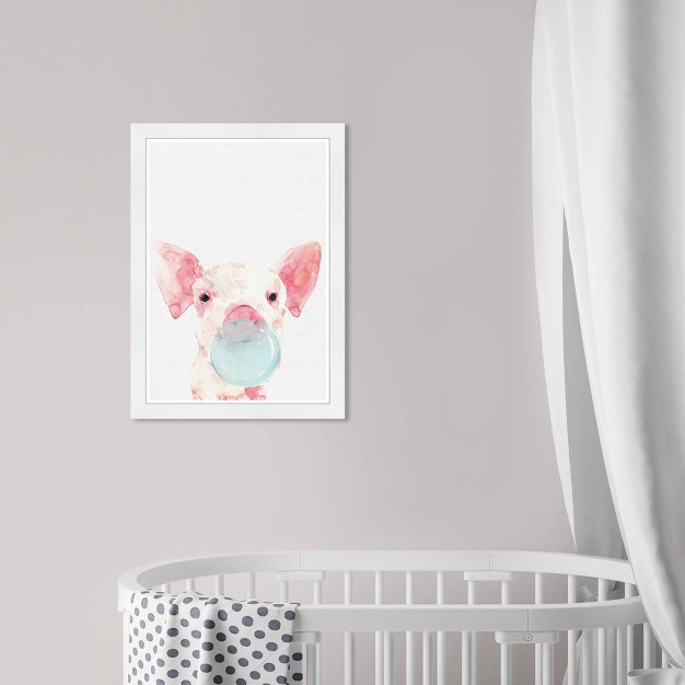 X 21 quot Piglet Bubblegum Animals Framed Art Print Wynwood Studio