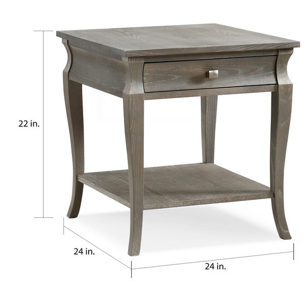 Copper Grove Esperance 1-drawer Grey Wood End Table