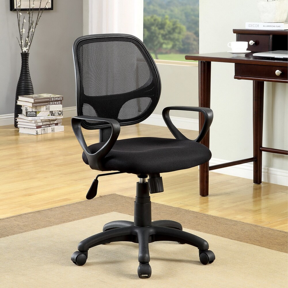 Tasker Contemporary Black Height Adjustable Desk Chair by Furniture of America