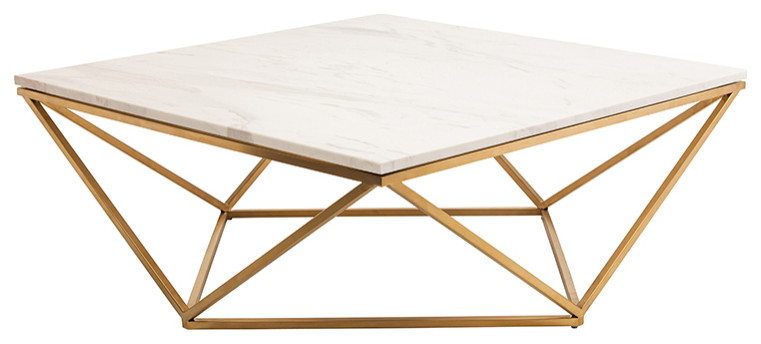 White Gold Jasmine Coffee Table   Contemporary   Coffee Tables   by HedgeApple  Houzz