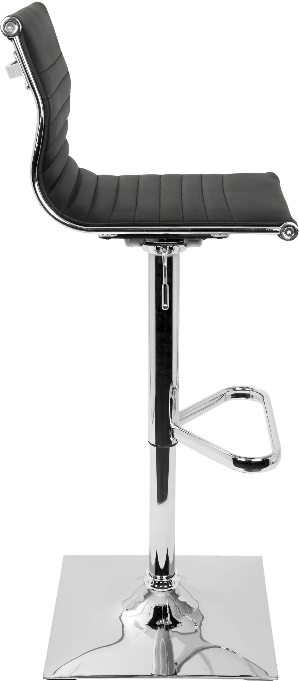 Master Black and Chrome Adjustable Bar Stool