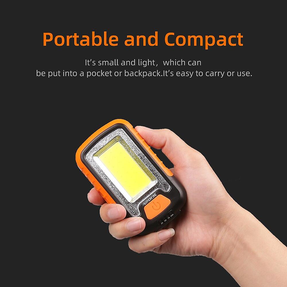 Usb Rechargeable Cob Work Light Portable Led Flashlight Camping Light Magnet Design With Power Bank Function