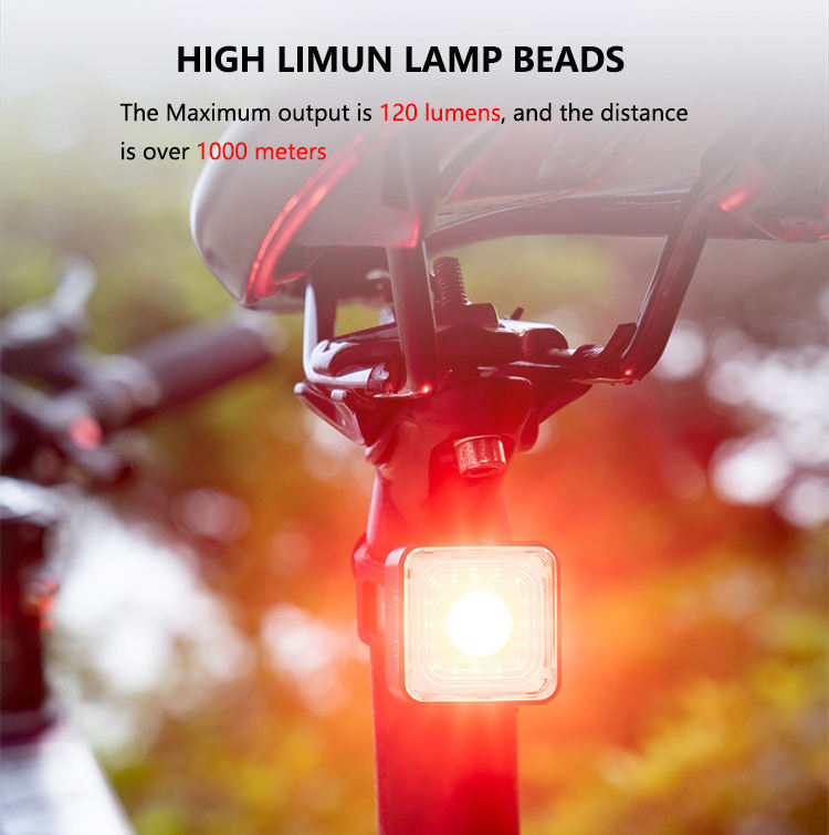 ENLEE Bicycle accessories Brake Warning Bike tail Light LED USB Rechargeable Cycle Light Front Rear Sets