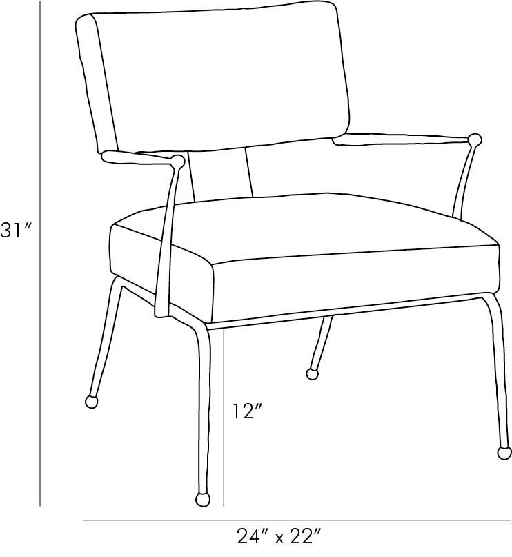 Wallace Chair  Pitch Texture  Fabric  Square  31 quotH (6933 3JKZT)   Transitional   Armchairs And Accent Chairs   by Lighting Reimagined  Houzz