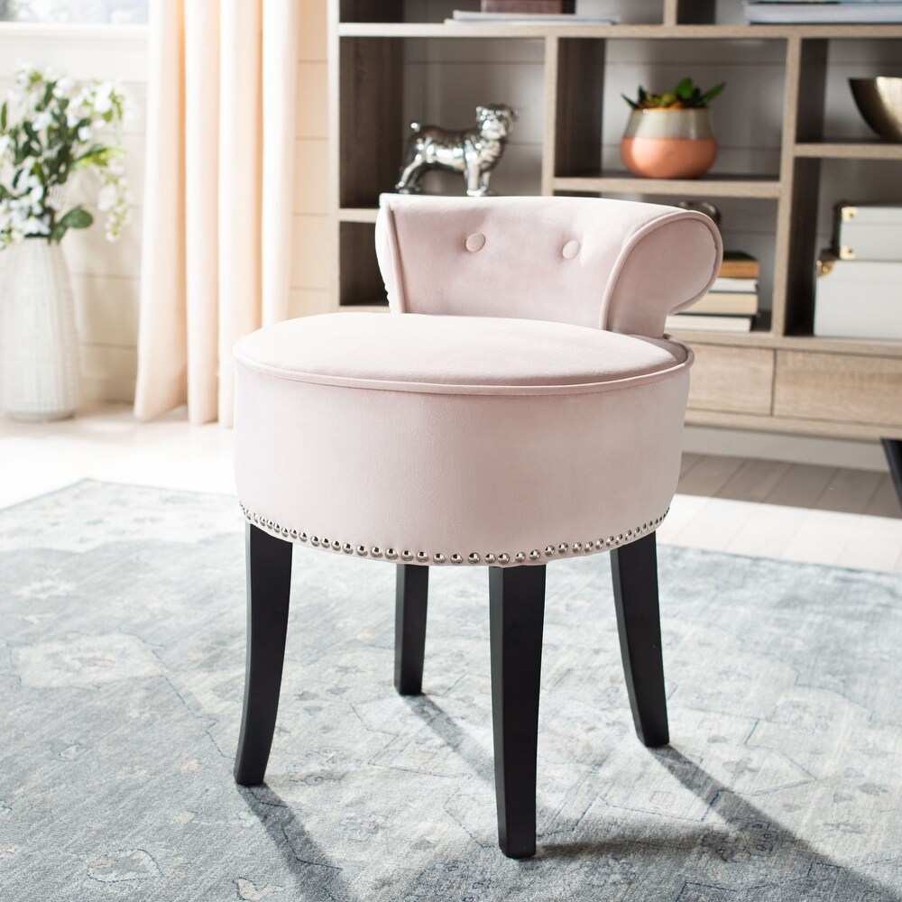 SAFAVIEH Georgia Blush Petite Vanity Stool   17.9\