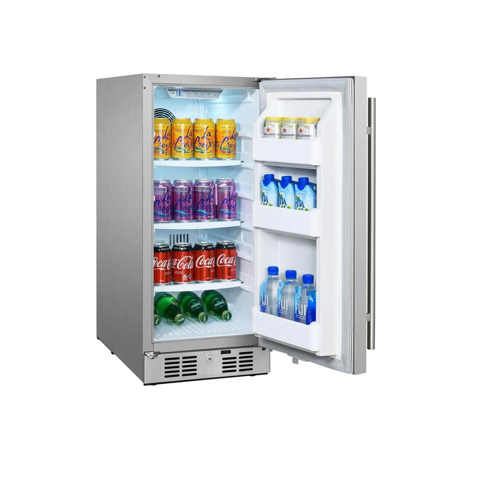 TITAN 15 in. 3.4 cu. ft. Built-In Outdoor Refrigerator in Stainless Steel OD-R15SDSZ01