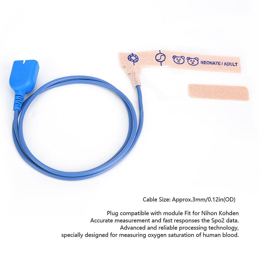 9 Pin Plug Disposable Spo2 Sensor Wrap Oxygen Saturation Probe Fit For Nihon Kohden