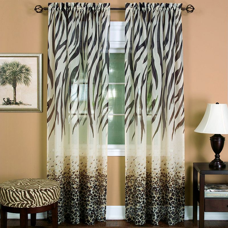 Kenya 1-Panel Sheer Window Curtain - 50'' x 84''