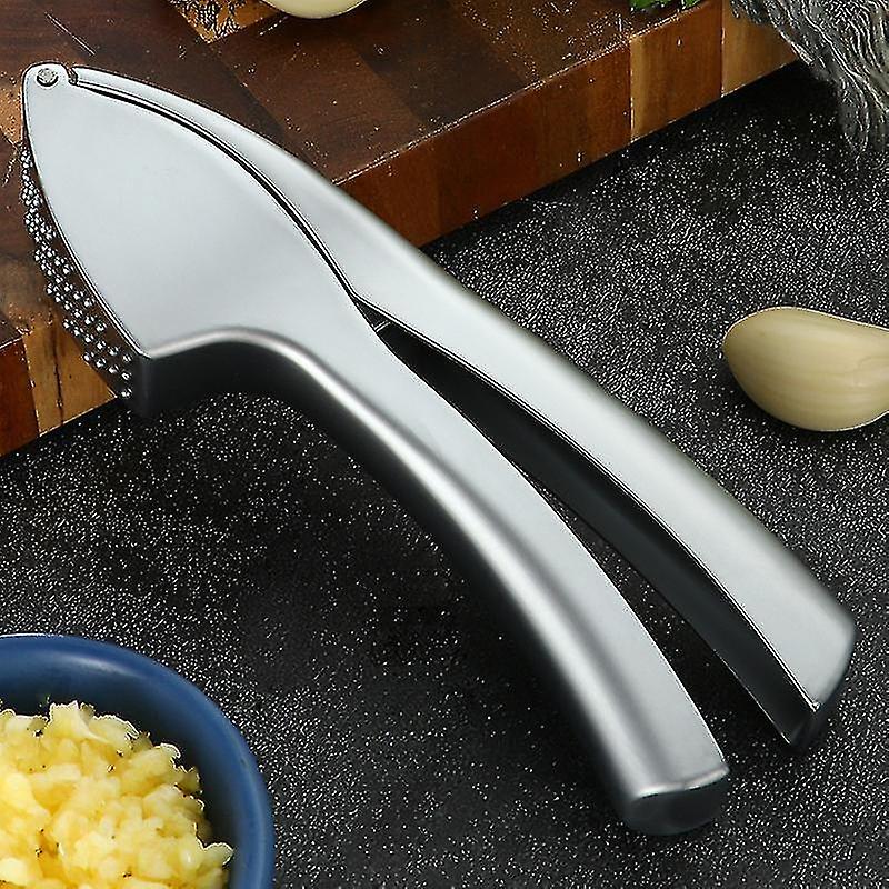 Premium Garlic Press， Handy Easy To Clean， Press Garlic Ginger Effortlessly (no Peeling Required)， E