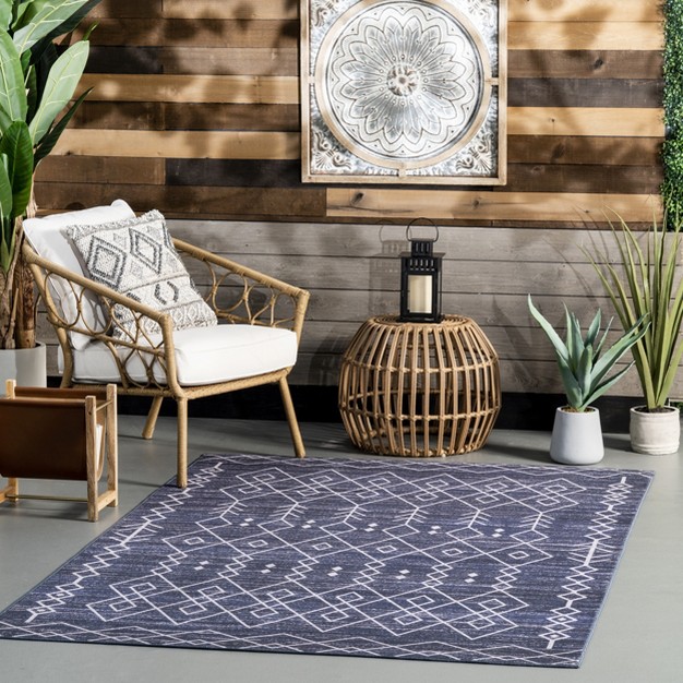 Nuloom Lanell Bohemian Machine Washable Indoor outdoor Patio Area Rug