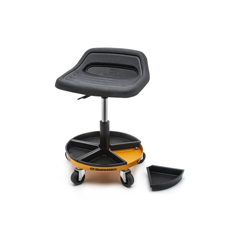 Mechanics Seat， Adjustable Height Swivel， 18 to 22 In. ;