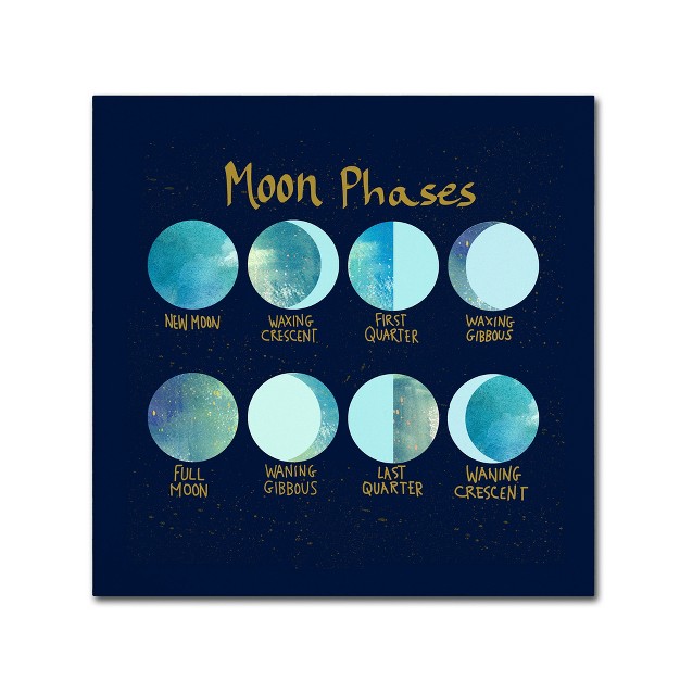 Trademark Fine Art lisa Powell Braun x27 moon Phases x27 Canvas Art