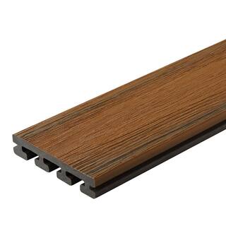 FORTRESS Infinity IS 1 in. x 6 in. x 8 ft. Oasis Palm Brown Composite Grooved Deck Boards (2-Pack) 241060810