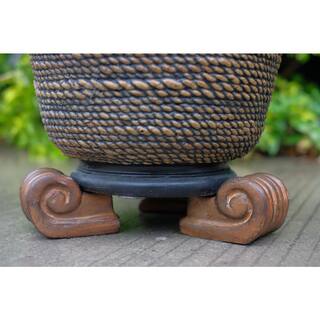 MPG 3.63 in. x 2.5 in. Dark Terracotta Composite Pot Feet (3-Sets of 3) PC8000DTC-9