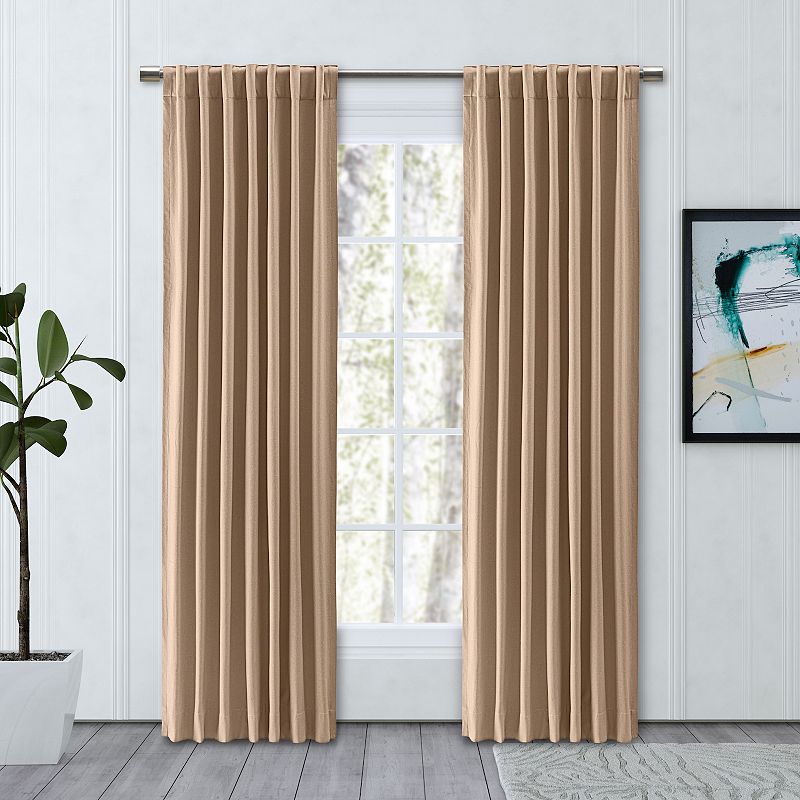 Chevron Triple Lined Rod Pocket W/back Tabs Panel Curtain