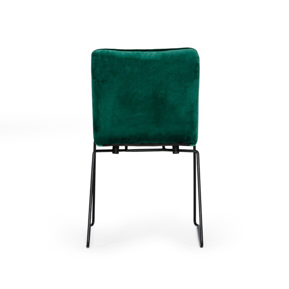 Modrest Yannis Modern Green Fabric Dining Chair (S...