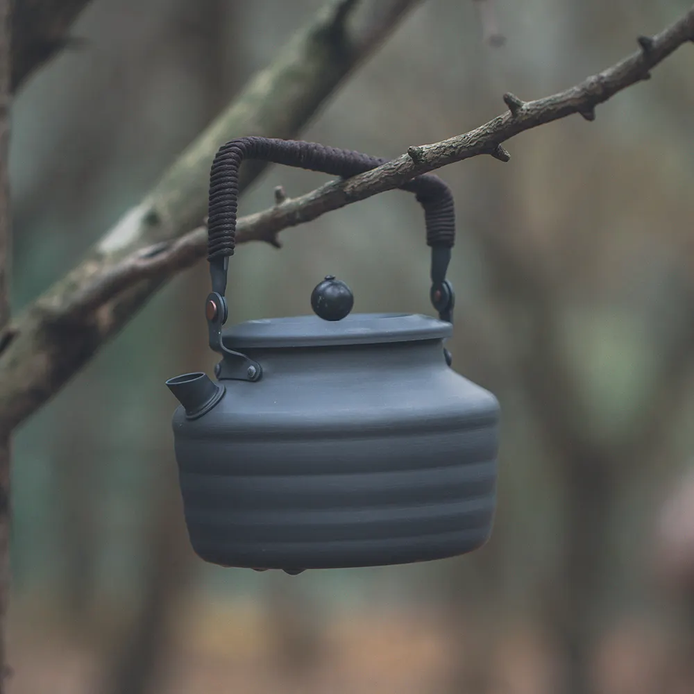 Alocs Portable Hard Anodized Aluminium Hiking Kettle Pot Outdoor Wasserkocher Camping Kettle