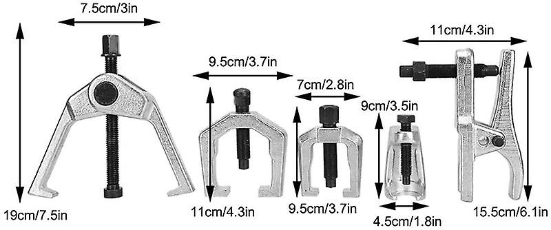 Vt01390 Universal Hub Puller Pulley Tool Wheel Bearing Hub Removal Tool 5pc Front End Service Set Dc156853