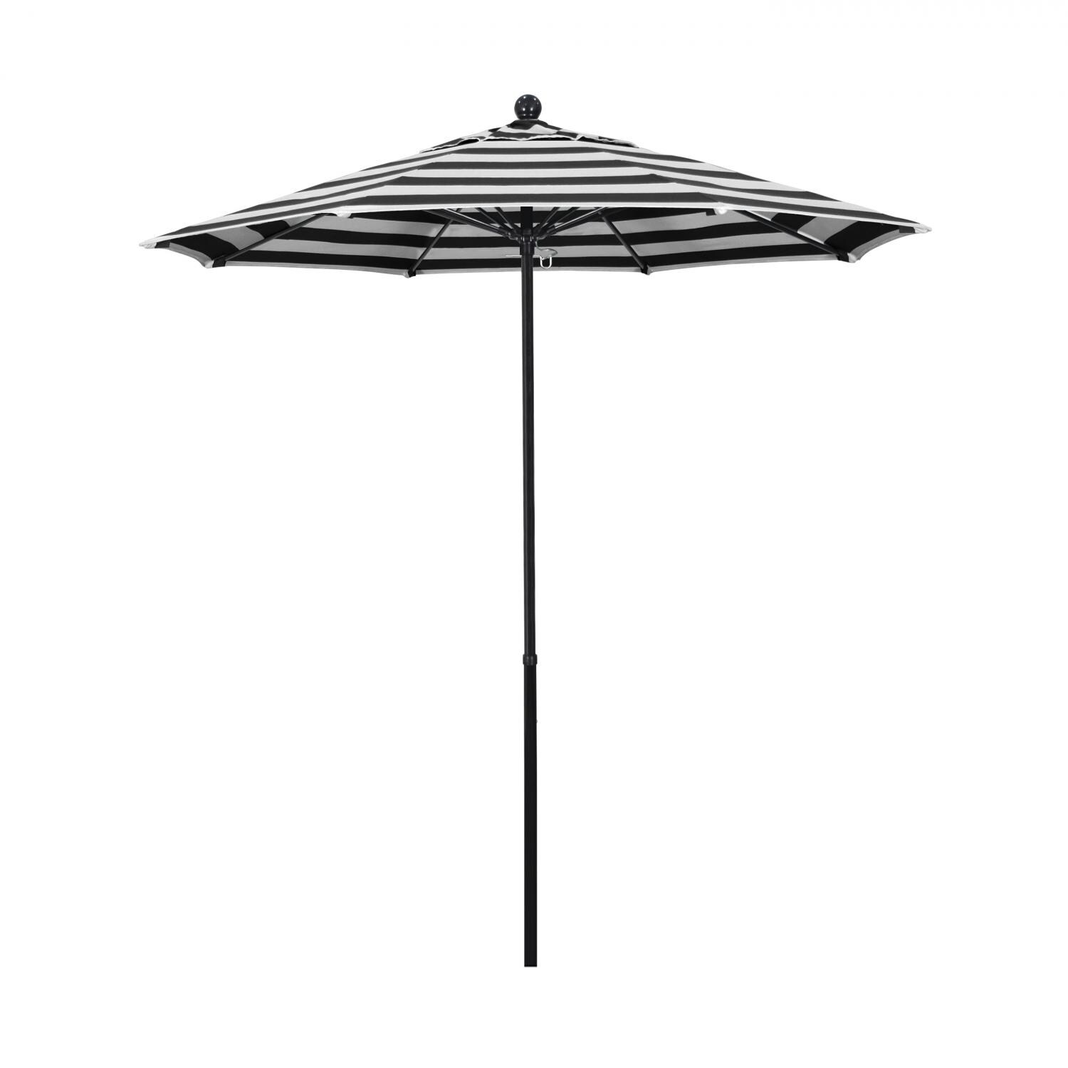 California Umbrella Oceanside Side 7.5 Ft Octagonal Fiberglass Patio Umbrella W/ Push Lift