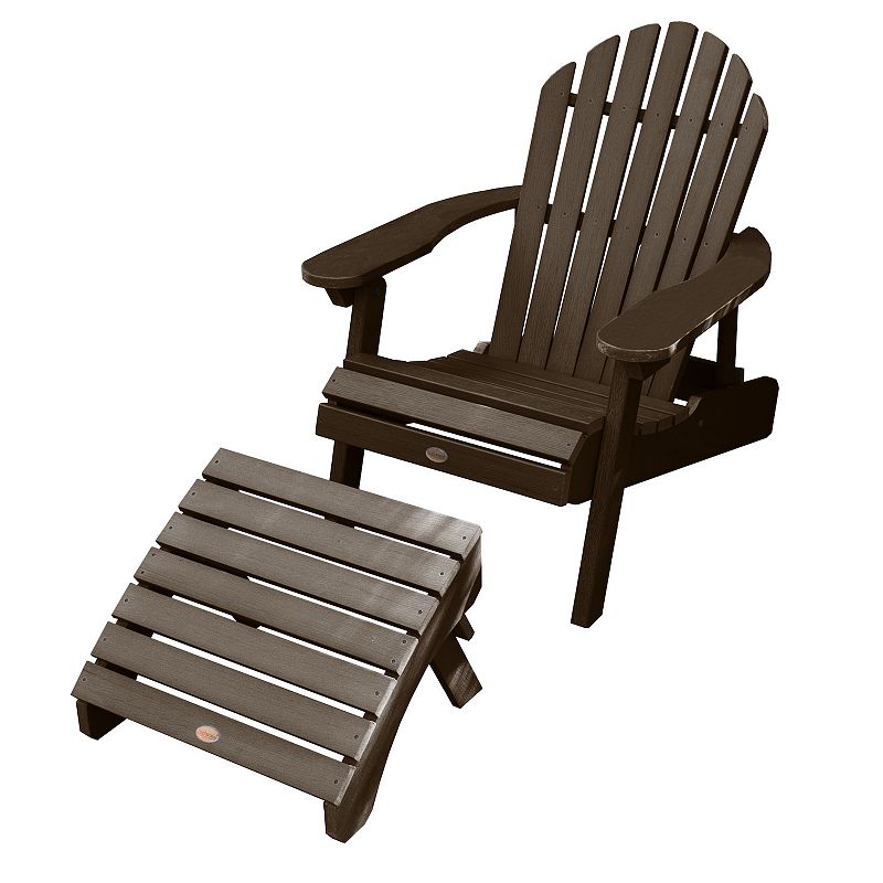 highwood Hamilton Folding and Reclining Adirondack with Folding Ottoman