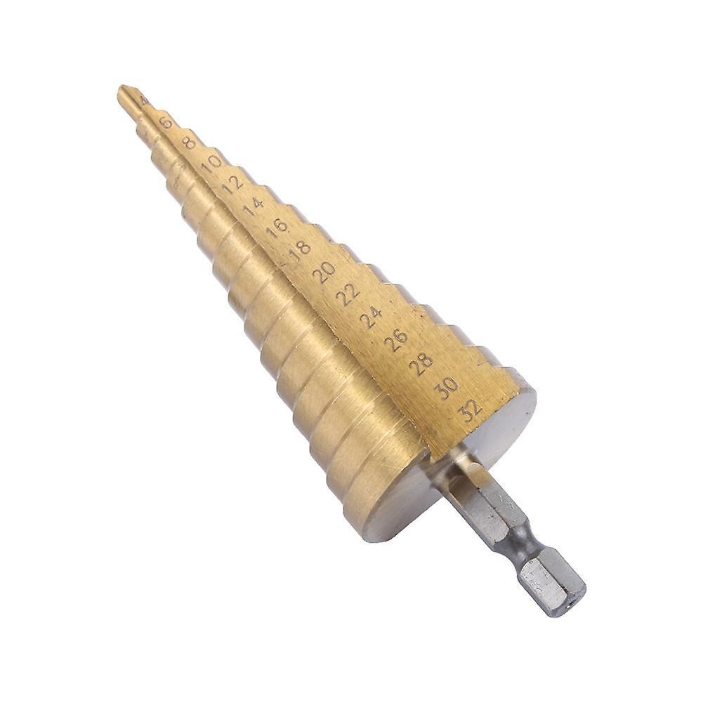 Hss Steel Step Cone Drill Titanium Bit Set Titanium Coated High Speed Sturdy