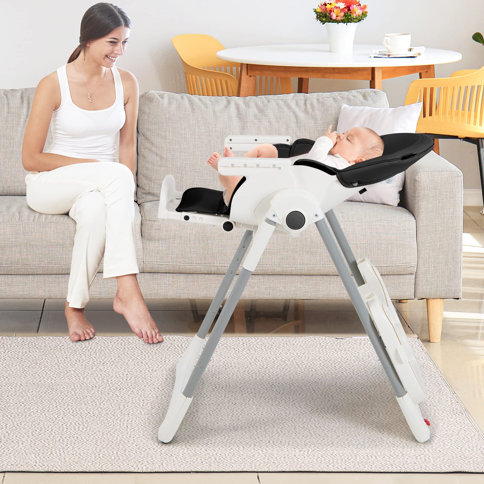 Costzon High Chair, Foldable Highchair