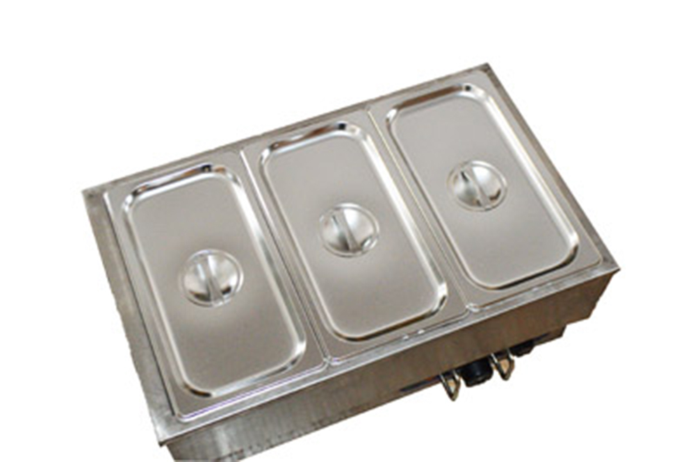 TECHTONGDA Buffet Food Warmer Stainless Steel Bain Marie Buffet Countertop 3 Pan Electric Steam Heater 6