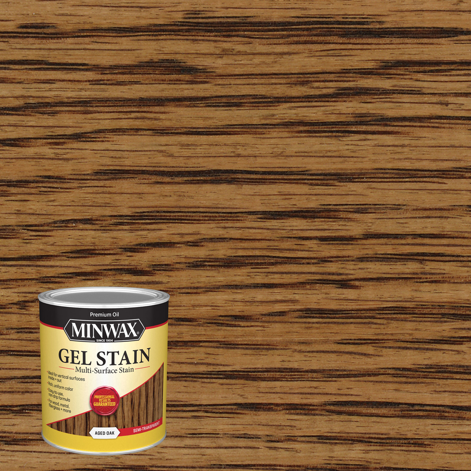 Minwax Gel Stain Semi-Transparent Aged Oak Oil-Based Gel Stain 1 qt