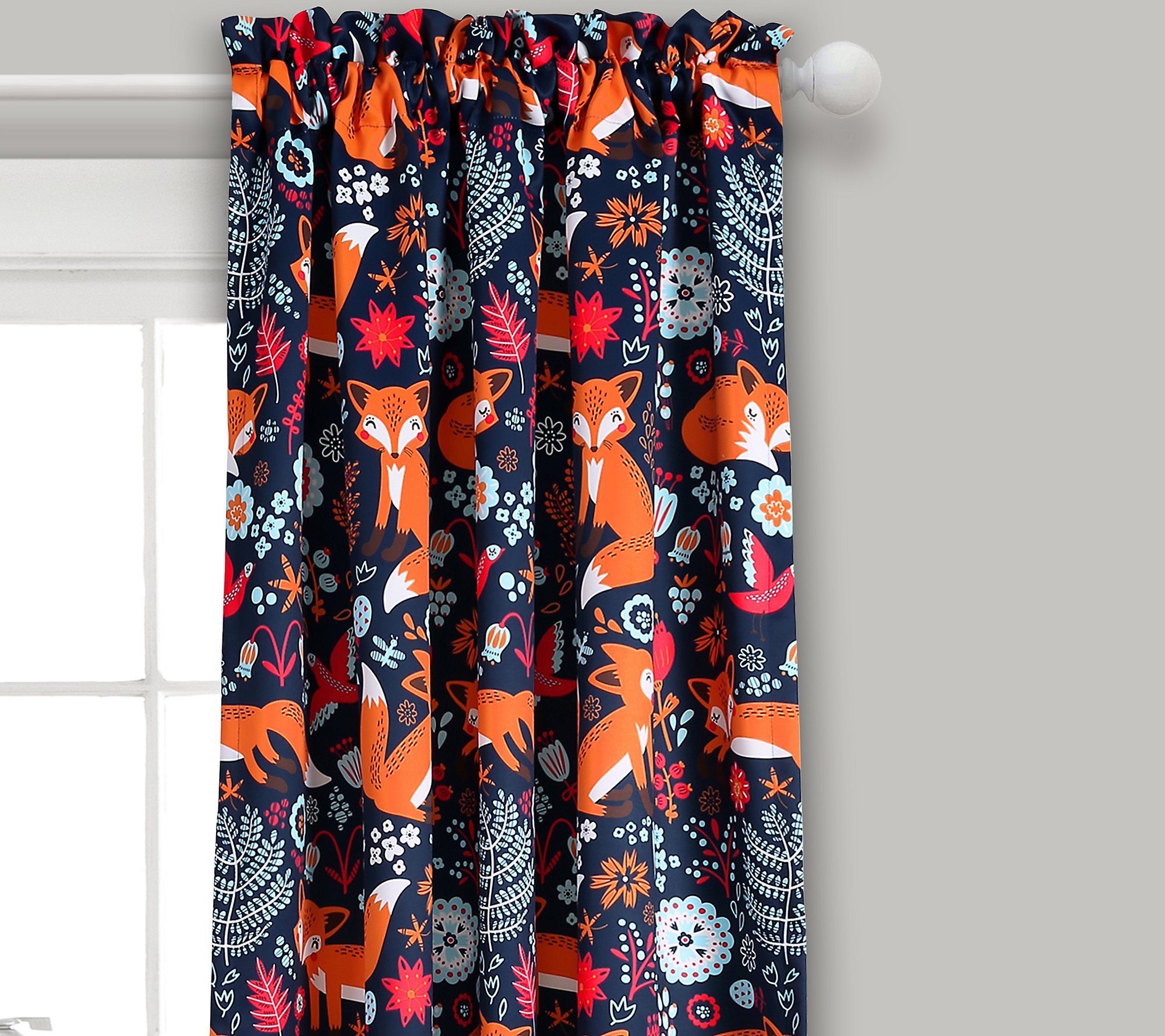 Pixie Fox Set of 2 Room-Darkening Curtains by Lush Decor