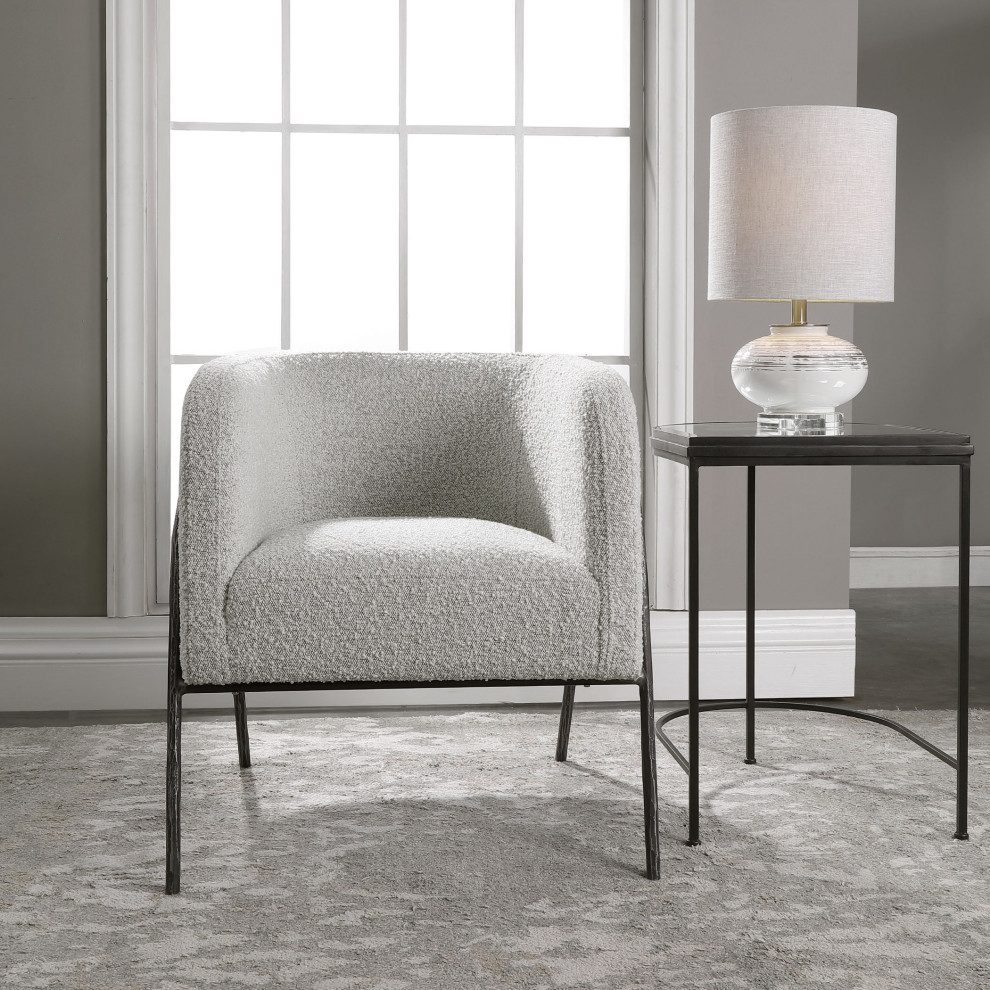 Uttermost Jacobsen Accent Chair   Industrial   Armchairs And Accent Chairs   by HedgeApple  Houzz