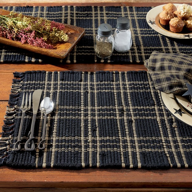 Park Designs Sturbridge Chindi Table Runner Black