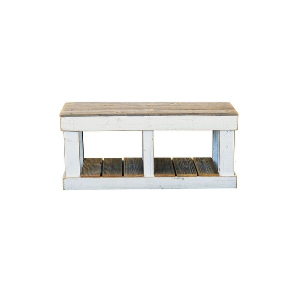 White Combo Storage Bench