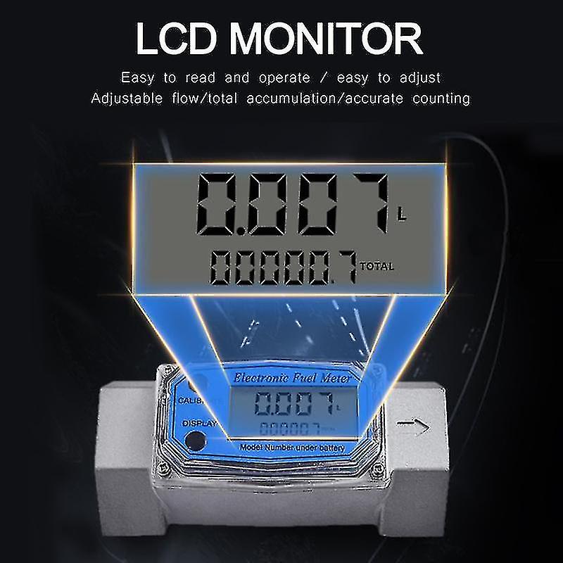 Born Pretty High Accuracy Digital Fuel Flow Meter Car Gasoline Diesel Kerosene Methanol Water Meter Counter Sensor Indicator Controller