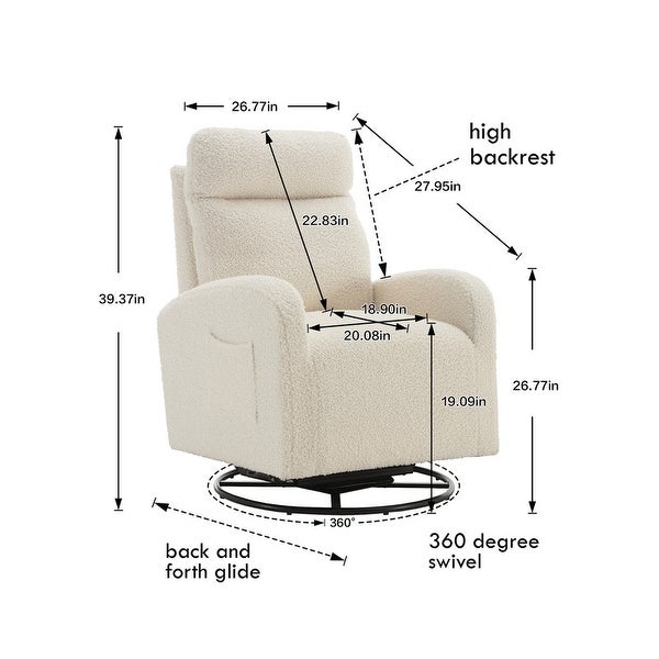 Modern Upholstered Swivel Chair with Left Bag