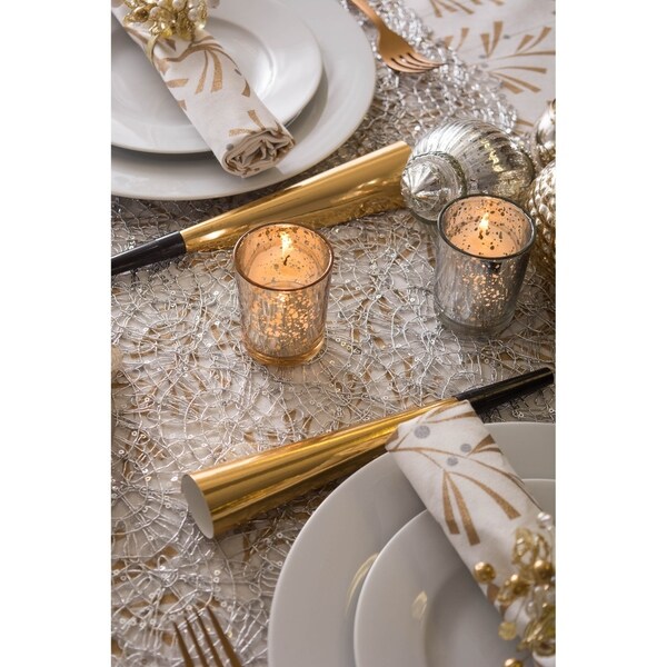 Design Imports Sequin Mesh Roll Table Runner (0.25 inches high x 16 inches wide x 120 inches deep)