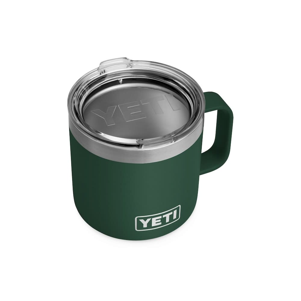 Yeti Rambler Mug Stainless Steel 14oz Northwoods Green ;