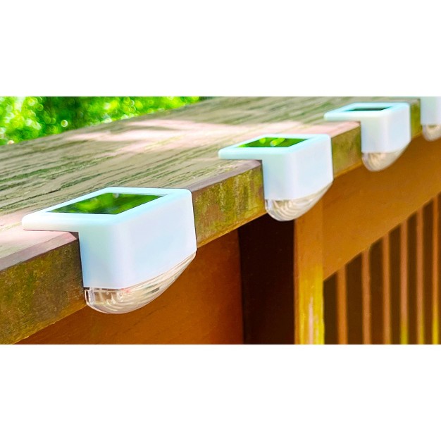 Maxsa Innovations 4pk Solar Powered Led Deck Lights White