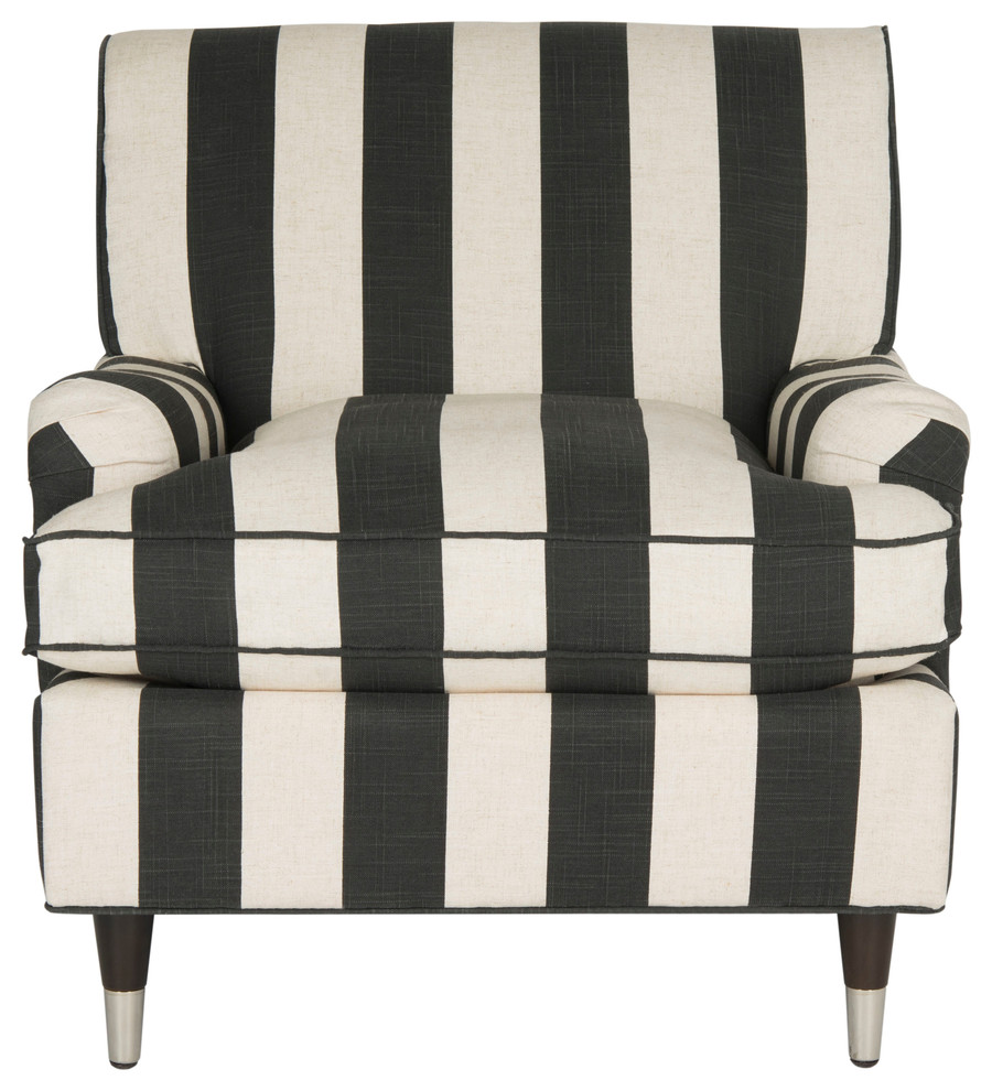 Chloe Club Chair  Black  White   Midcentury   Armchairs And Accent Chairs   by Safavieh  Houzz