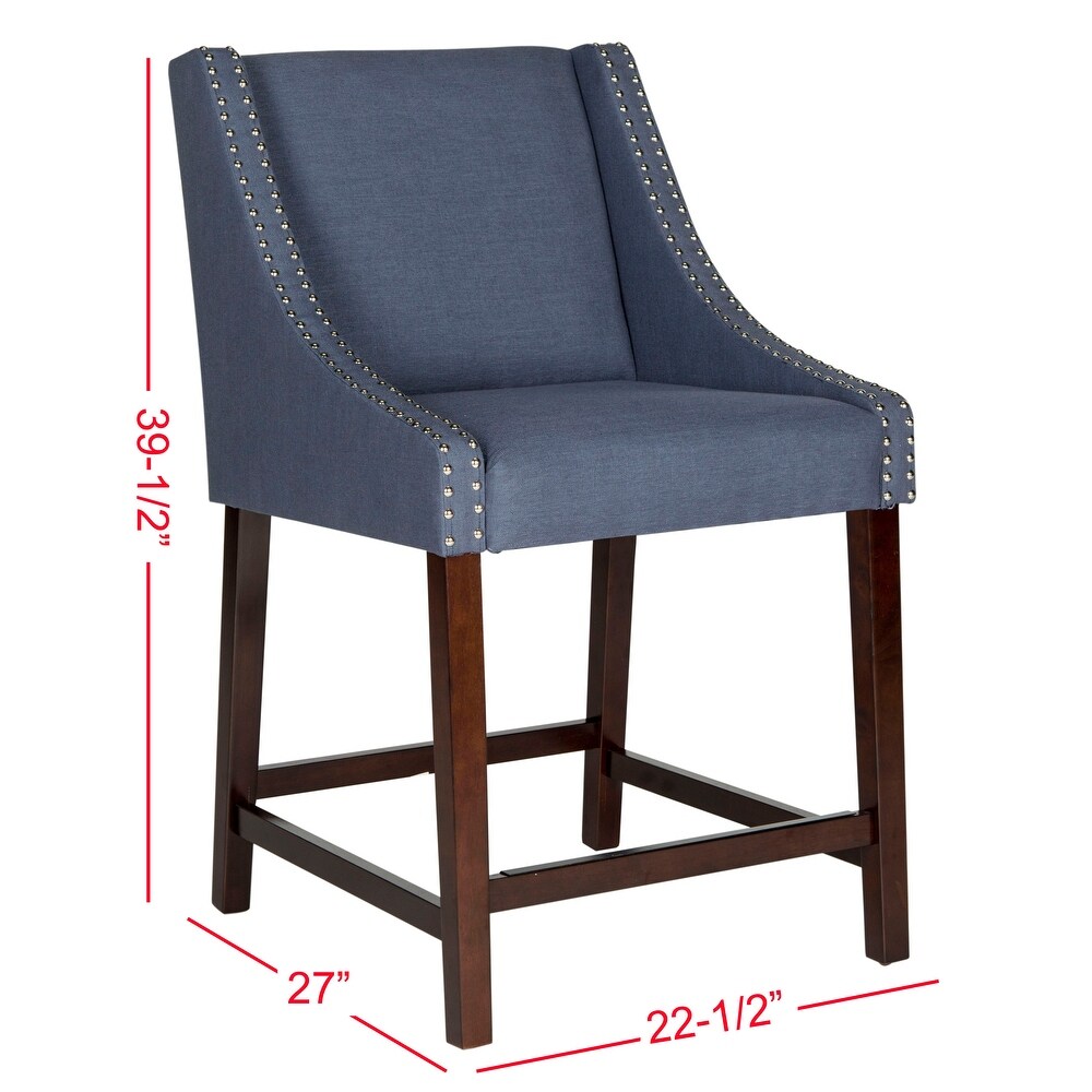 SAFAVIEH Dylan Navy Counterstool   22.5\