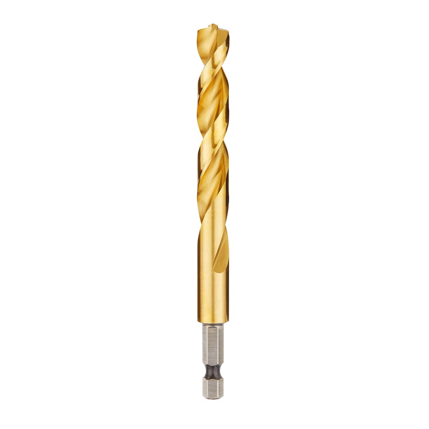 MW Shockwave 27/64 in. X 4.88 in. L Titanium Red Helix Drill Bit 1 pc