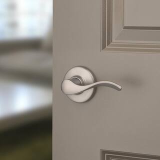 Kwikset Balboa Satin Nickel Right-Handed Half-Dummy Door Handle featuring Microban Technology 488BLRH15CP