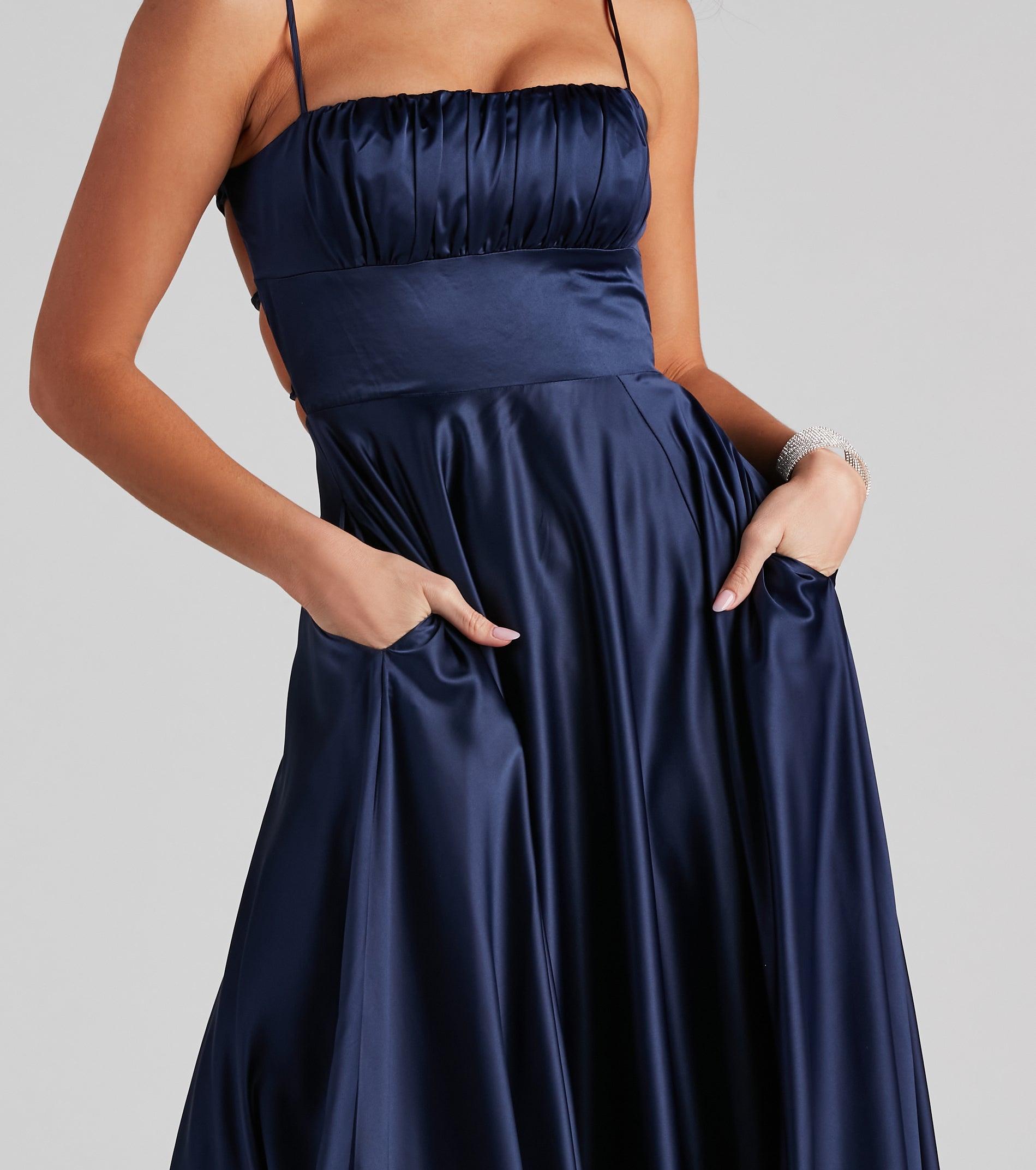 Jenny A-Line Satin Formal Dress