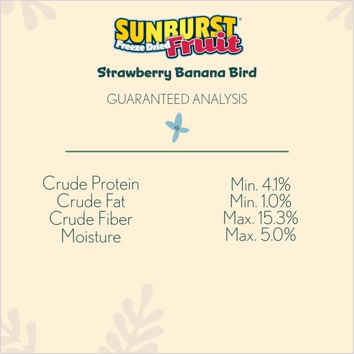 Higgins Sunburst Strawberry Banana Freeze Dried Fruits for Birds