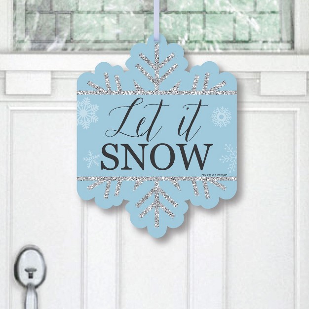 Big Dot Of Happiness Winter Wonderland Hanging Porch Snowflake Holiday Party amp Winter Wedding Outdoor Decorations Front Door Decor 1 Piece Sign