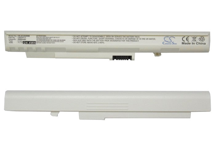 Acer Aspire One Aspire One 531H Aspi White 2200mAh Replacement Battery BatteryClerkcom Laptop and Notebook