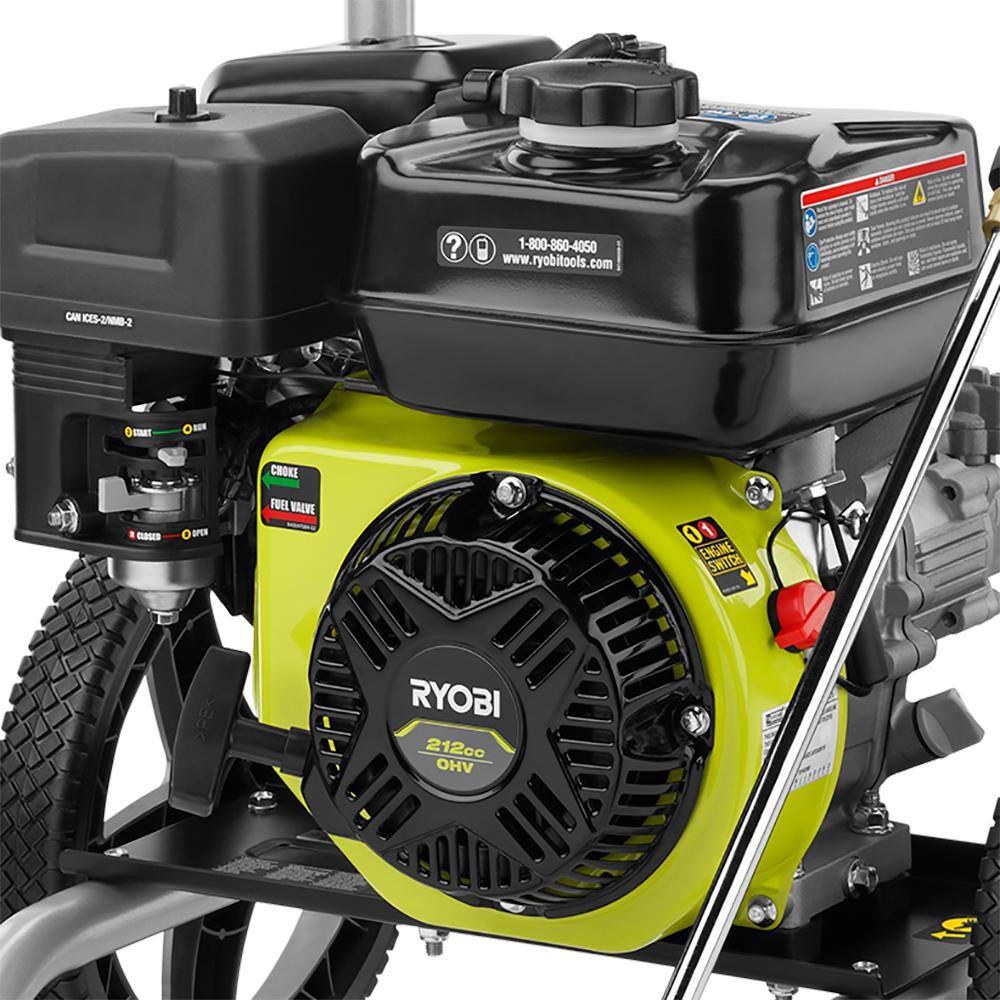 RYOBI 2900 PSI 2.5 GPM Cold Water Gas Pressure Washer with 212cc Engine RY802925