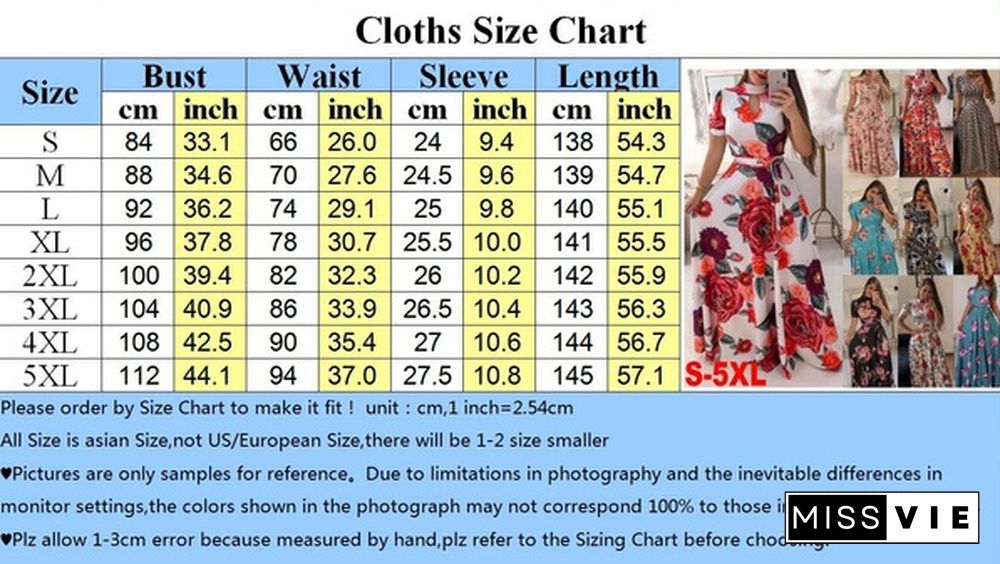 New Women's Party Dress Print Beach Skirt Spring Summer Elegant Dress Plus Size S-5xl