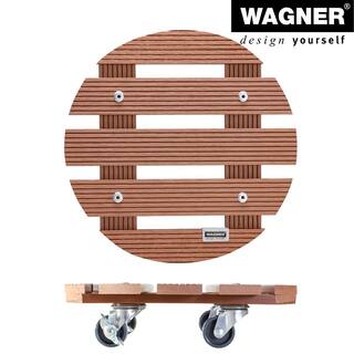 Wagner 2.75 in. H 11.4 in. Dia Terra Cotta Round WPC Plant Caddy 64-0535