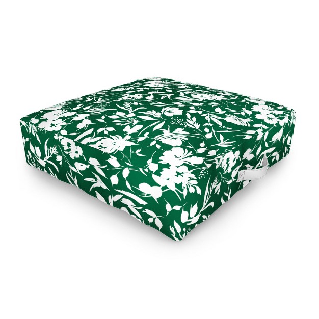 Marta Barragan Camarasa Monochrome Wild Garden Outdoor Floor Cushion Deny Designs