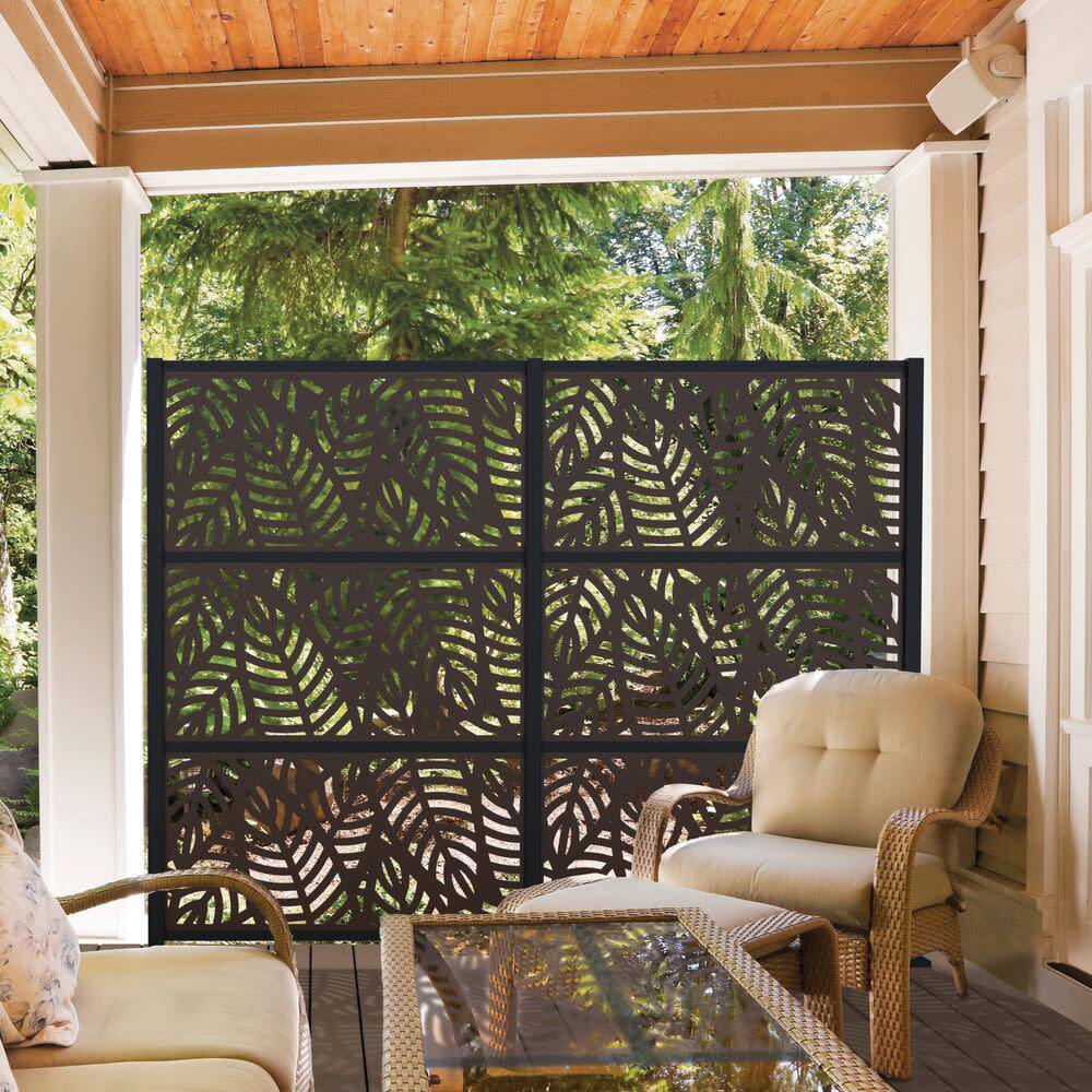 Barrette Outdoor Living 2 ft. x 4 ft. Sanibel Umber Polypropylene Decorative Screen Panel 73050359